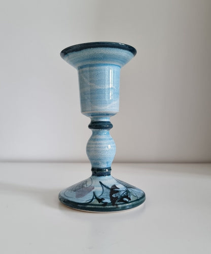 Vintage Scottish Tain Pottery 'Glenaldie' Design Candlestick