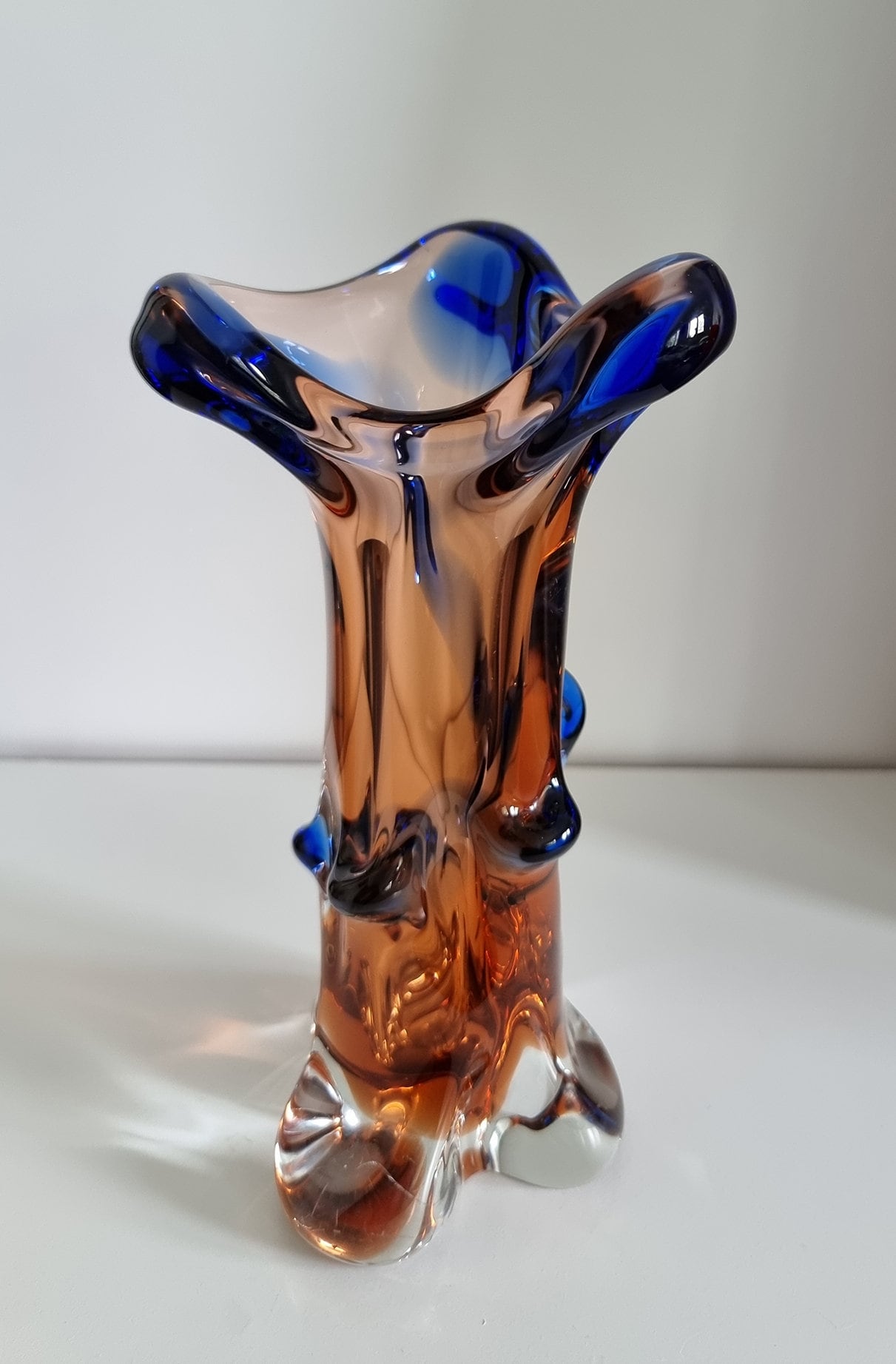 Mid-Century Mstisov 'Niagara' Art Glass Vase Designed By Karel Zemek