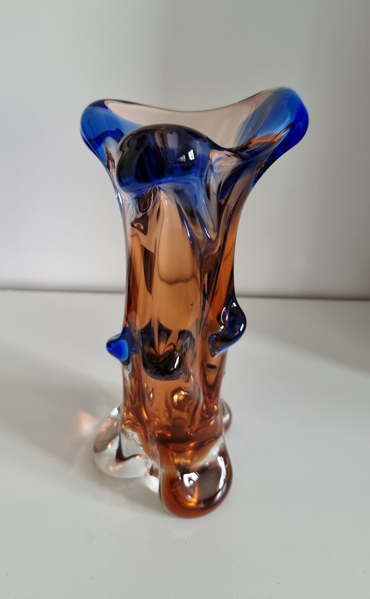 Mid-Century Mstisov 'Niagara' Art Glass Vase Designed By Karel Zemek