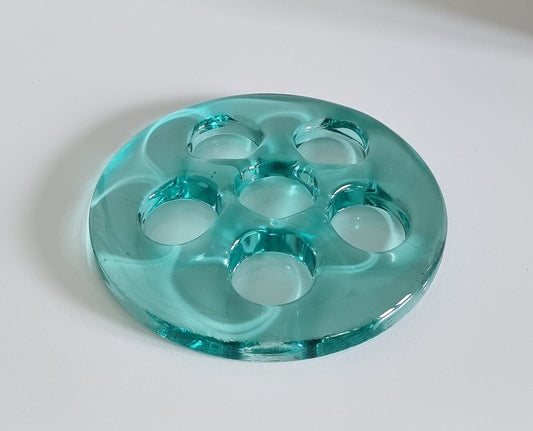 Retro Heavy Glass Tealight Holder For 6 Candles