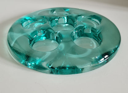 Retro Heavy Glass Tealight Holder For 6 Candles