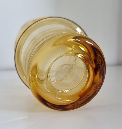 Riihimäen Lasy Oy/Riihimaki 'Tuulikki' Amber Glass Vase Designed By Tamara Aladin/1519