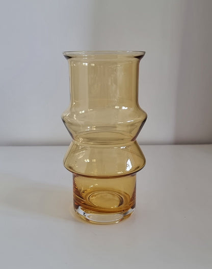 Riihimäen Lasy Oy/Riihimaki 'Tuulikki' Amber Glass Vase Designed By Tamara Aladin/1519