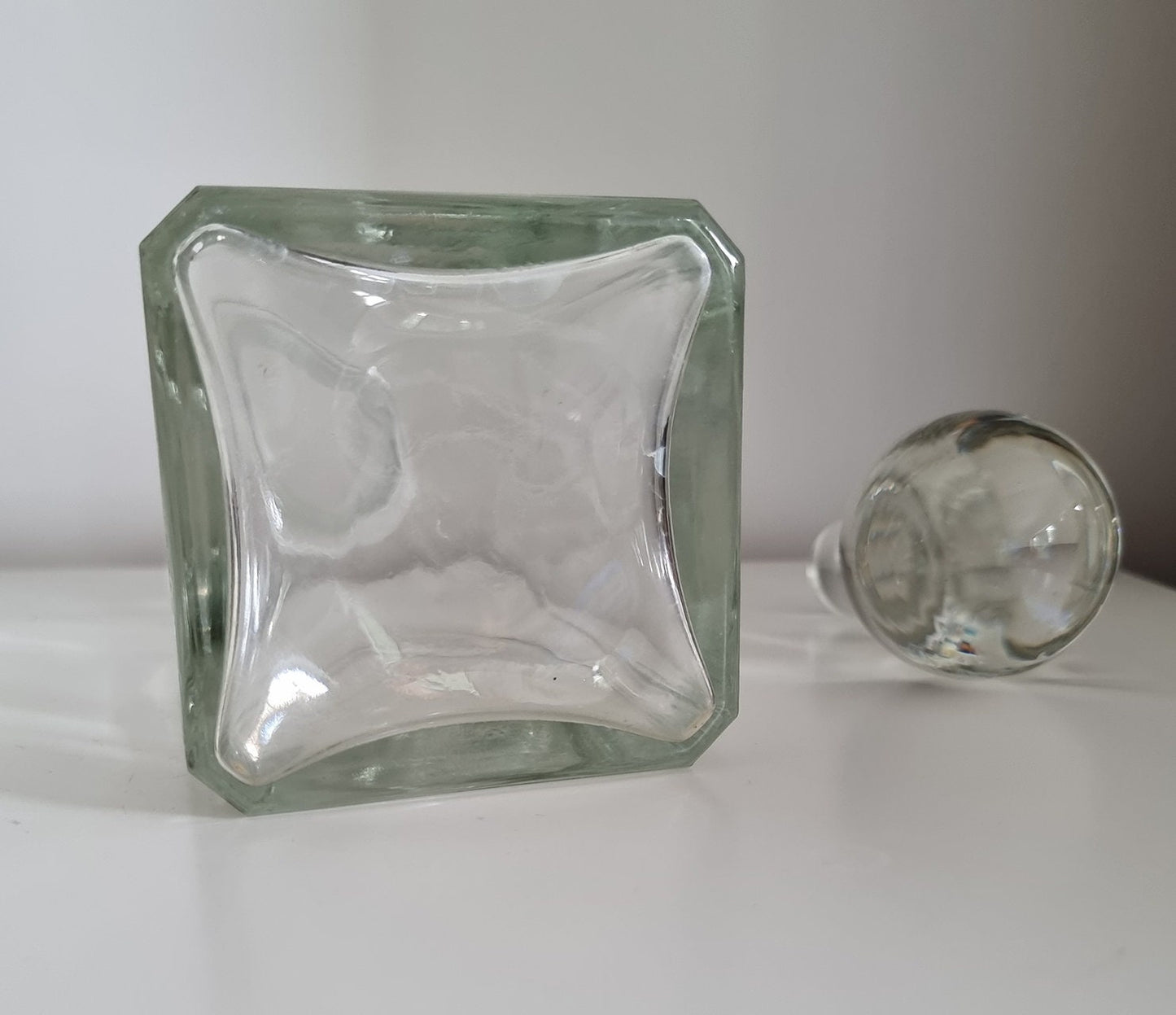 Vintage Glass Decanter With Stopper