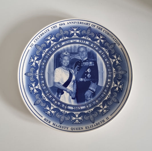 Wedgwood Queen's Ware Collectors Plate - 50th Anniversary Of The Coronation