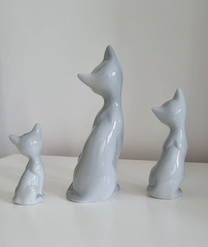 Vintage Set Of Three Mid Century Siamese Cat Figurines