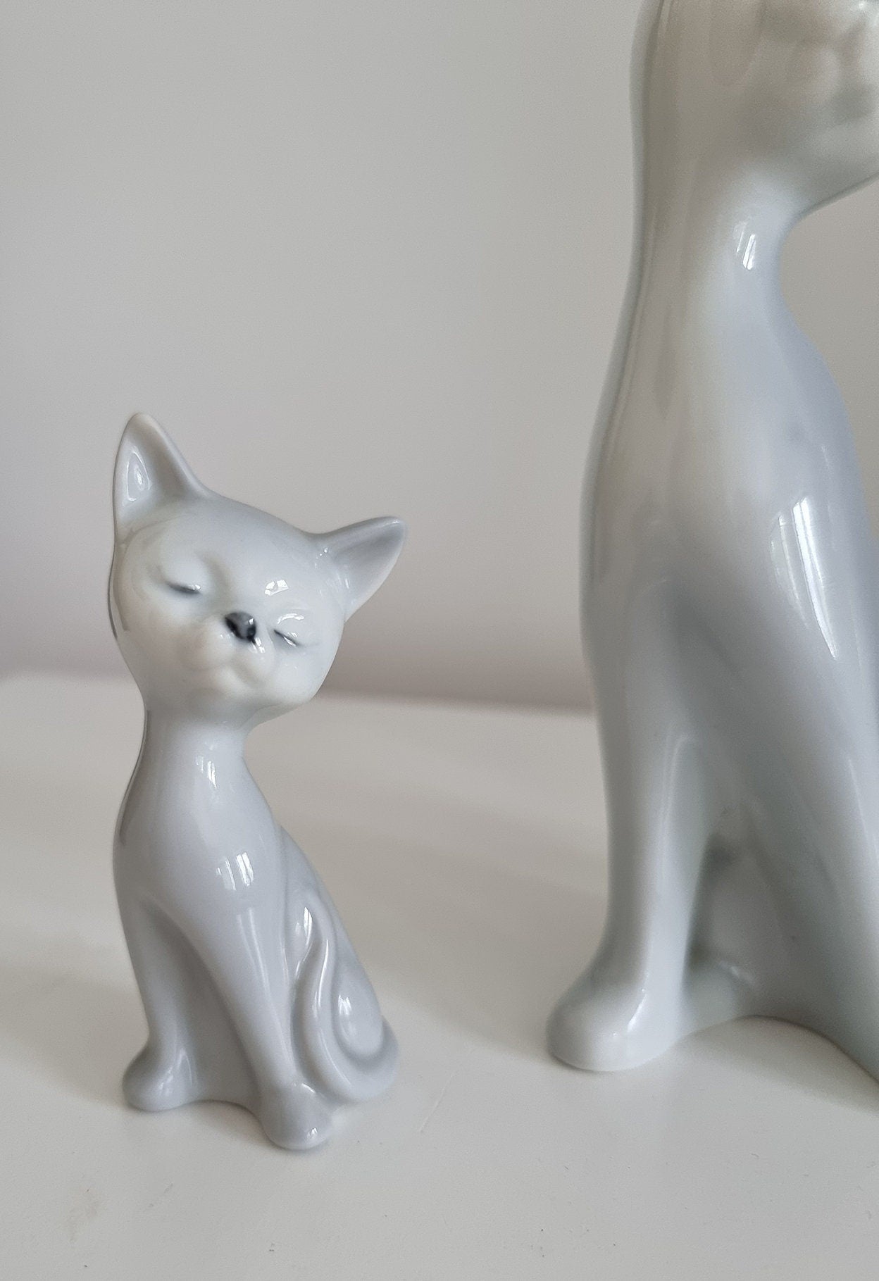 Vintage Set Of Three Mid Century Siamese Cat Figurines