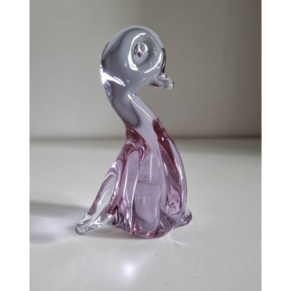 Vintage Alexandrite Neodymium Lilac Glass Duck