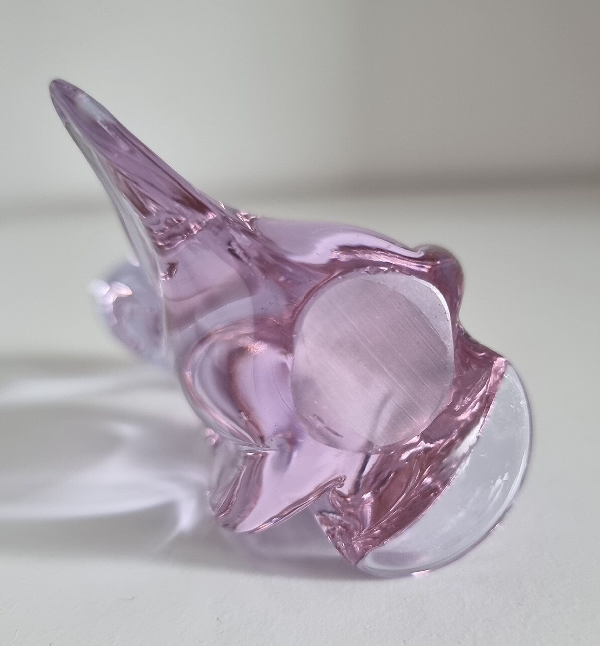 Vintage Alexandrite Neodymium Lilac Glass Duck