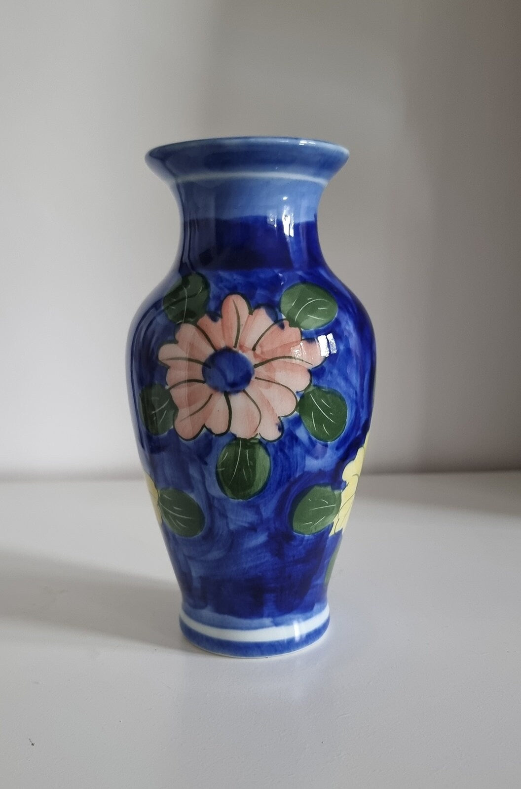 Vintage Hand Painted Floral Vase