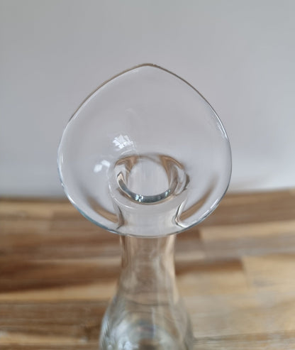 Vintage Krosno Poland Jack In The Pulpit Clear Glass Bud Vase