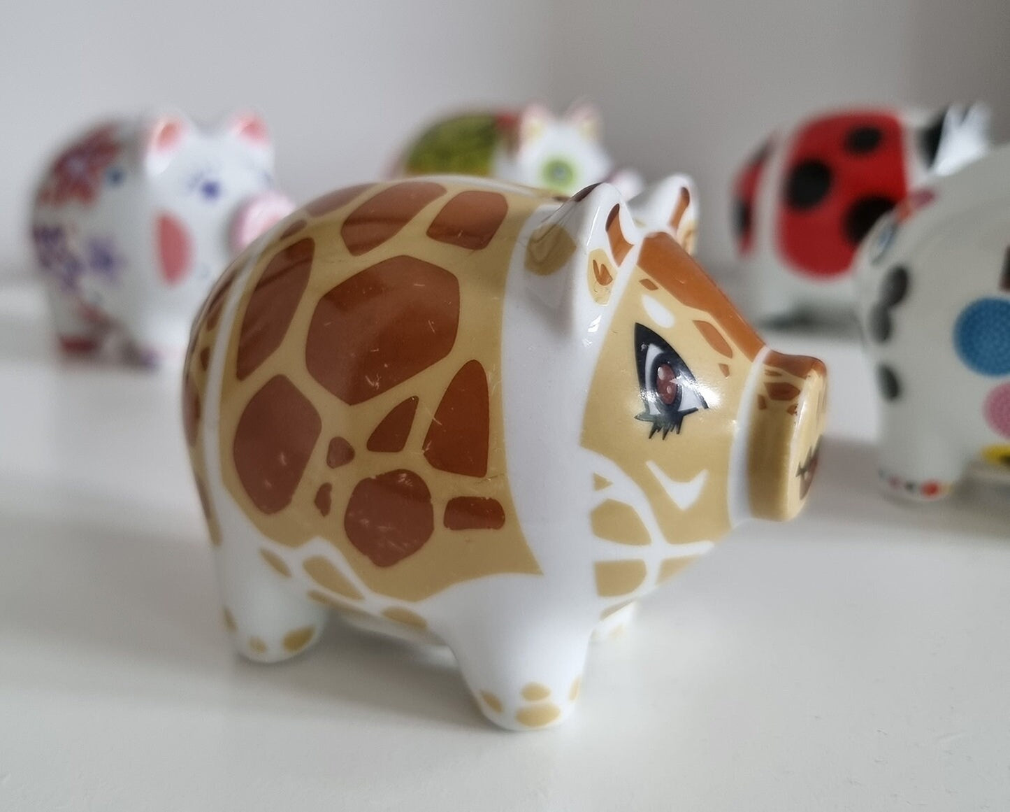 Set Of 5 Ritzenhoff Mini Piggy Banks - Porcelain Pig Money Boxes