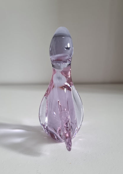 Vintage Alexandrite Neodymium Lilac Glass Duck