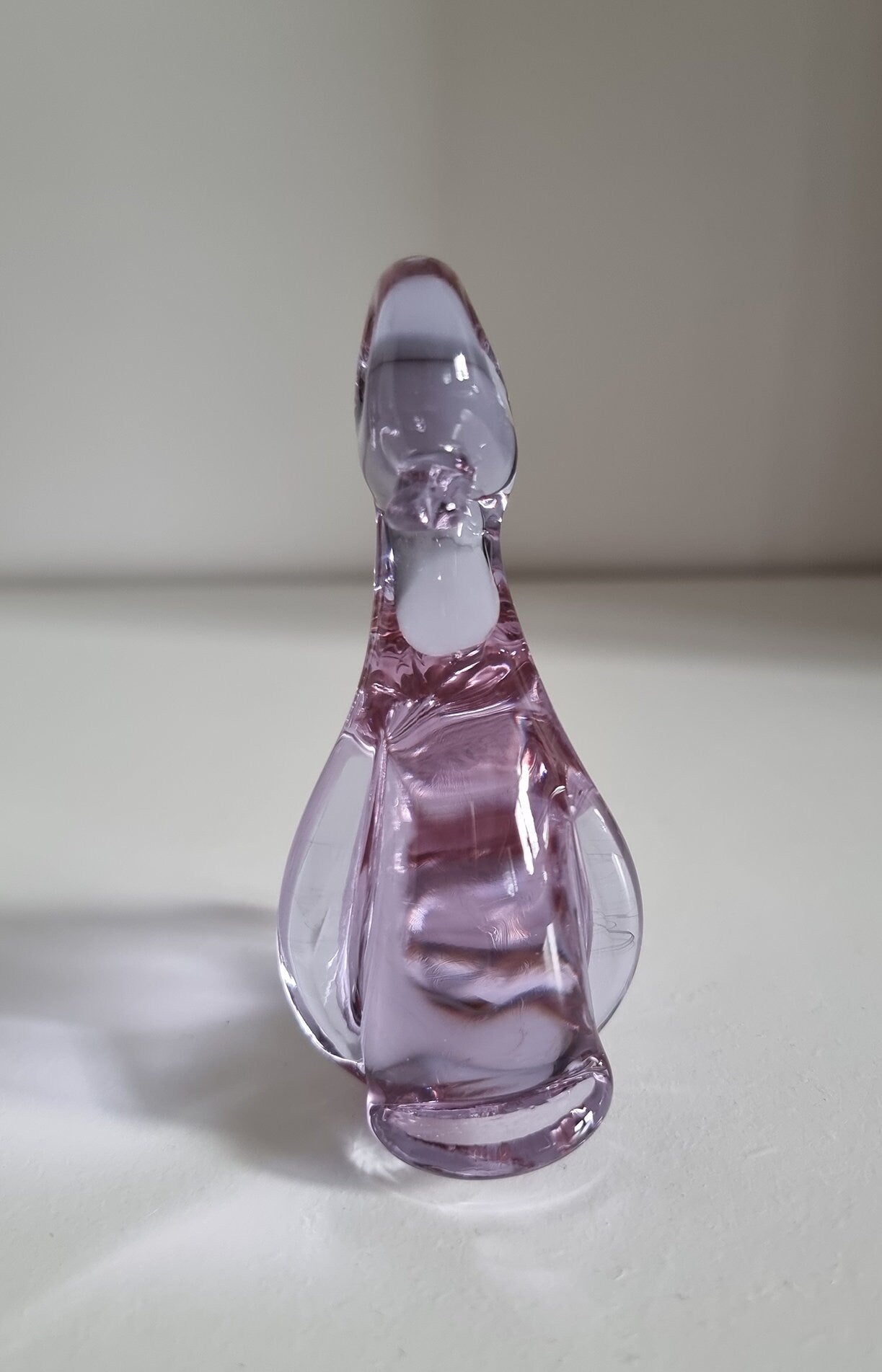 Vintage Alexandrite Neodymium Lilac Glass Duck