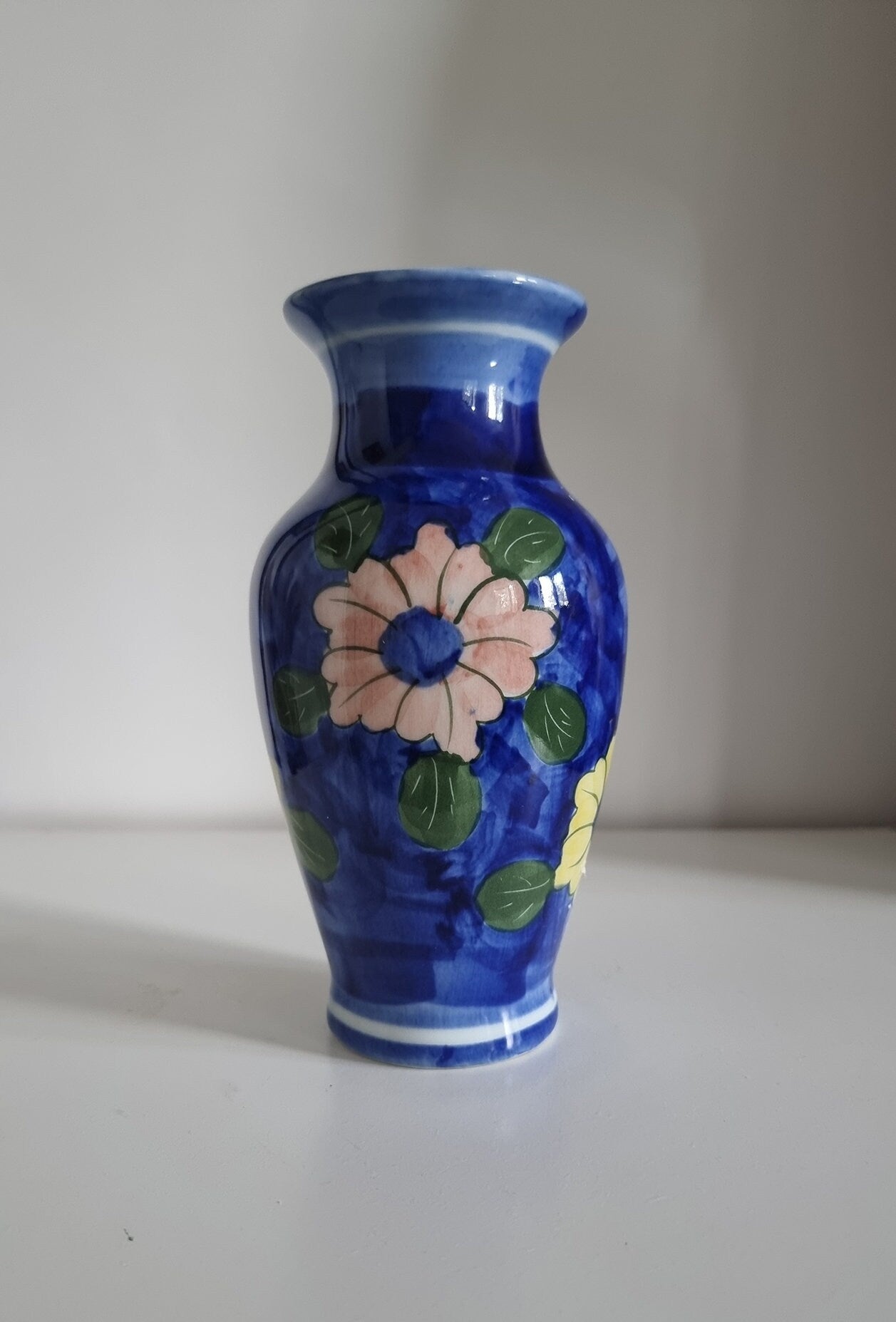 Vintage Hand Painted Floral Vase