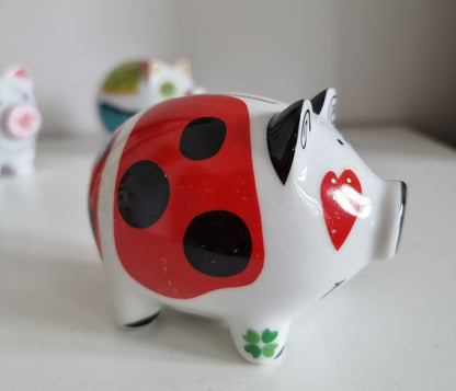 Set Of 5 Ritzenhoff Mini Piggy Banks - Porcelain Pig Money Boxes