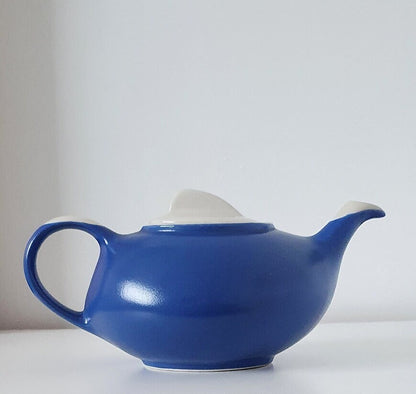 Vintage Devon Blueware Pottery Teapot