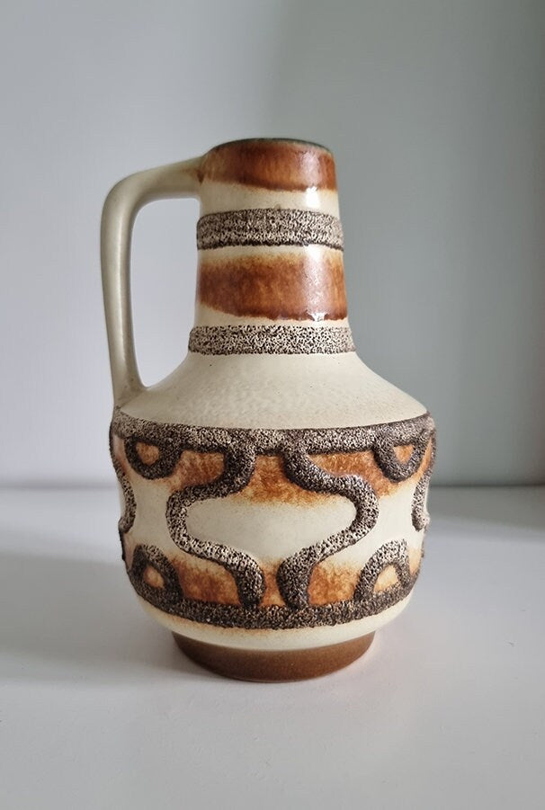 Mid-Century Modern VEB Haldensleben Ceramic Fat Lava Vase