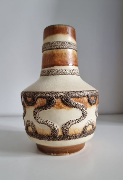 Mid-Century Modern VEB Haldensleben Ceramic Fat Lava Vase