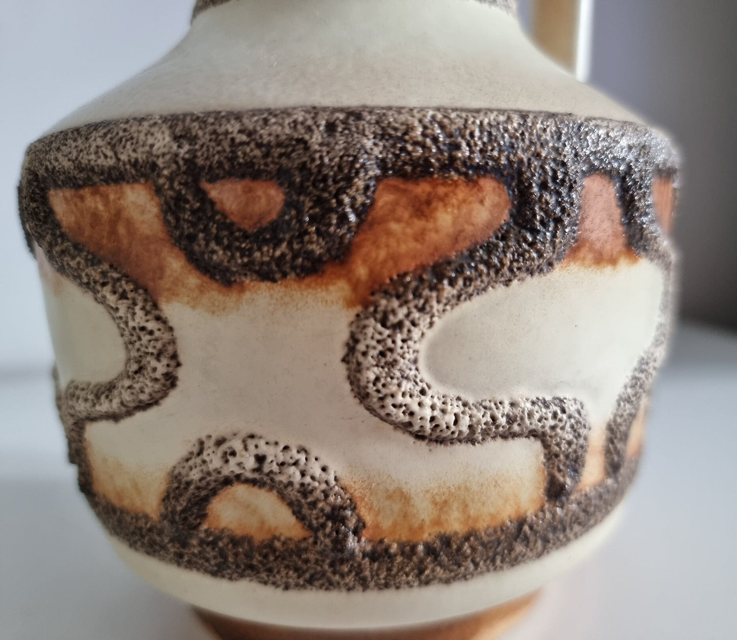 Mid-Century Modern VEB Haldensleben Ceramic Fat Lava Vase