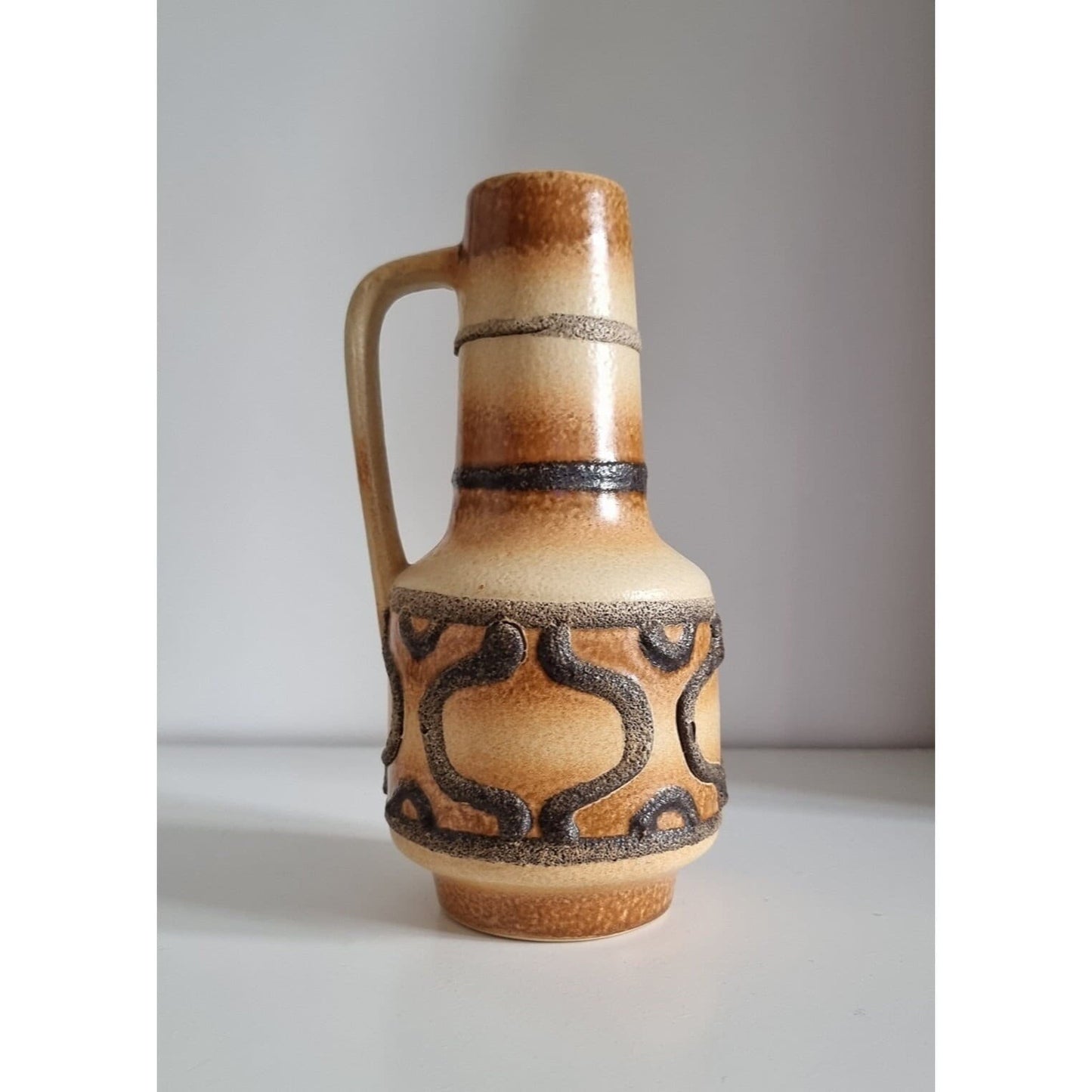 Mid-Century Modern VEB Haldensleben Ceramic Fat Lava Vase