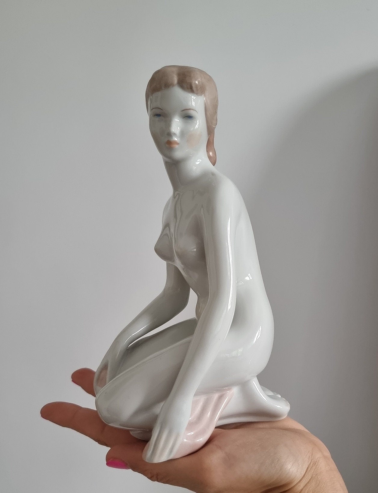 Vintage Aquincum Hungarian Porcelain Nude Woman Figurine