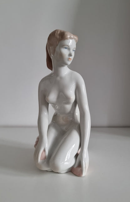 Vintage Aquincum Hungarian Porcelain Nude Woman Figurine