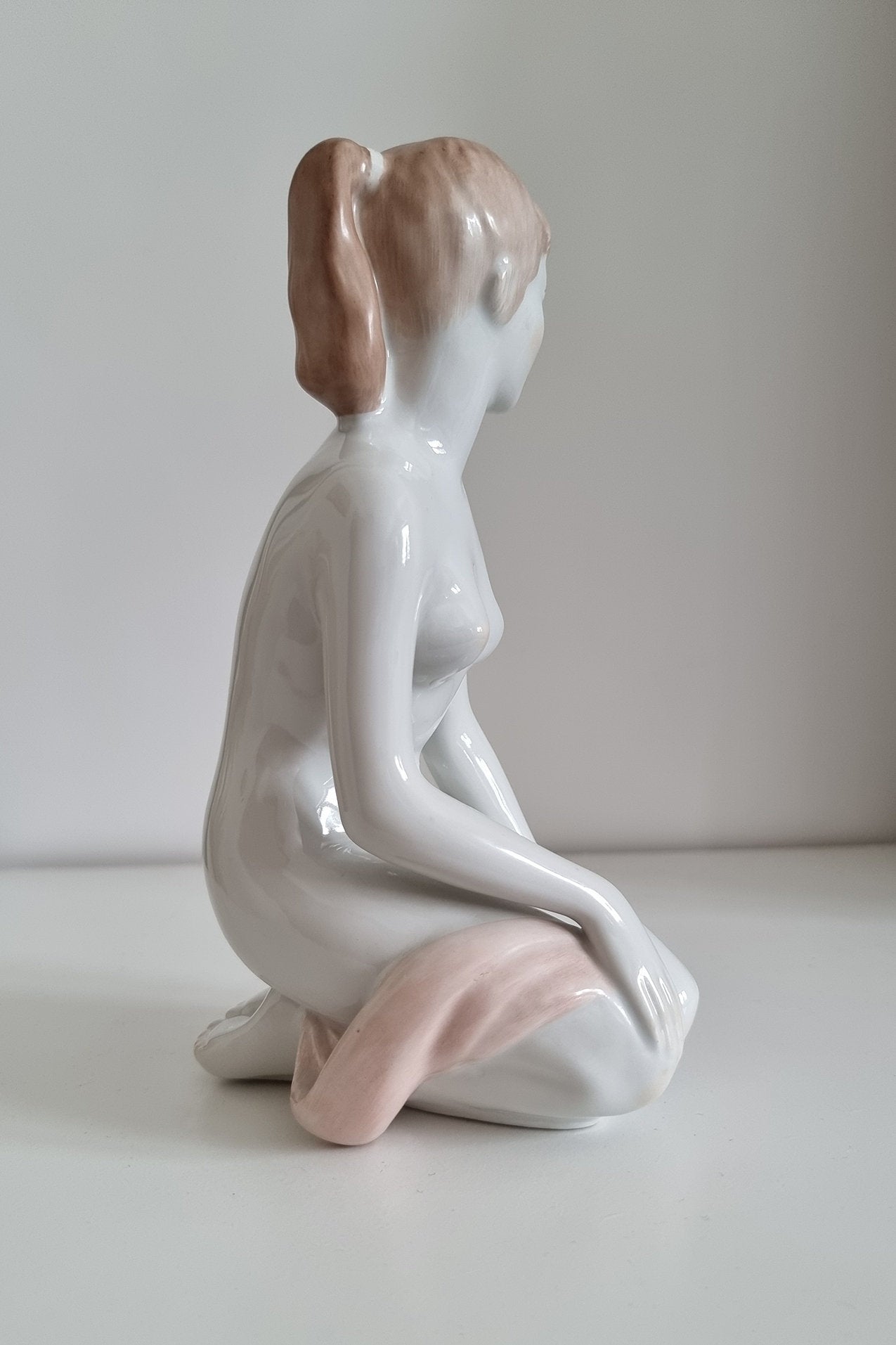 Vintage Aquincum Hungarian Porcelain Nude Woman Figurine