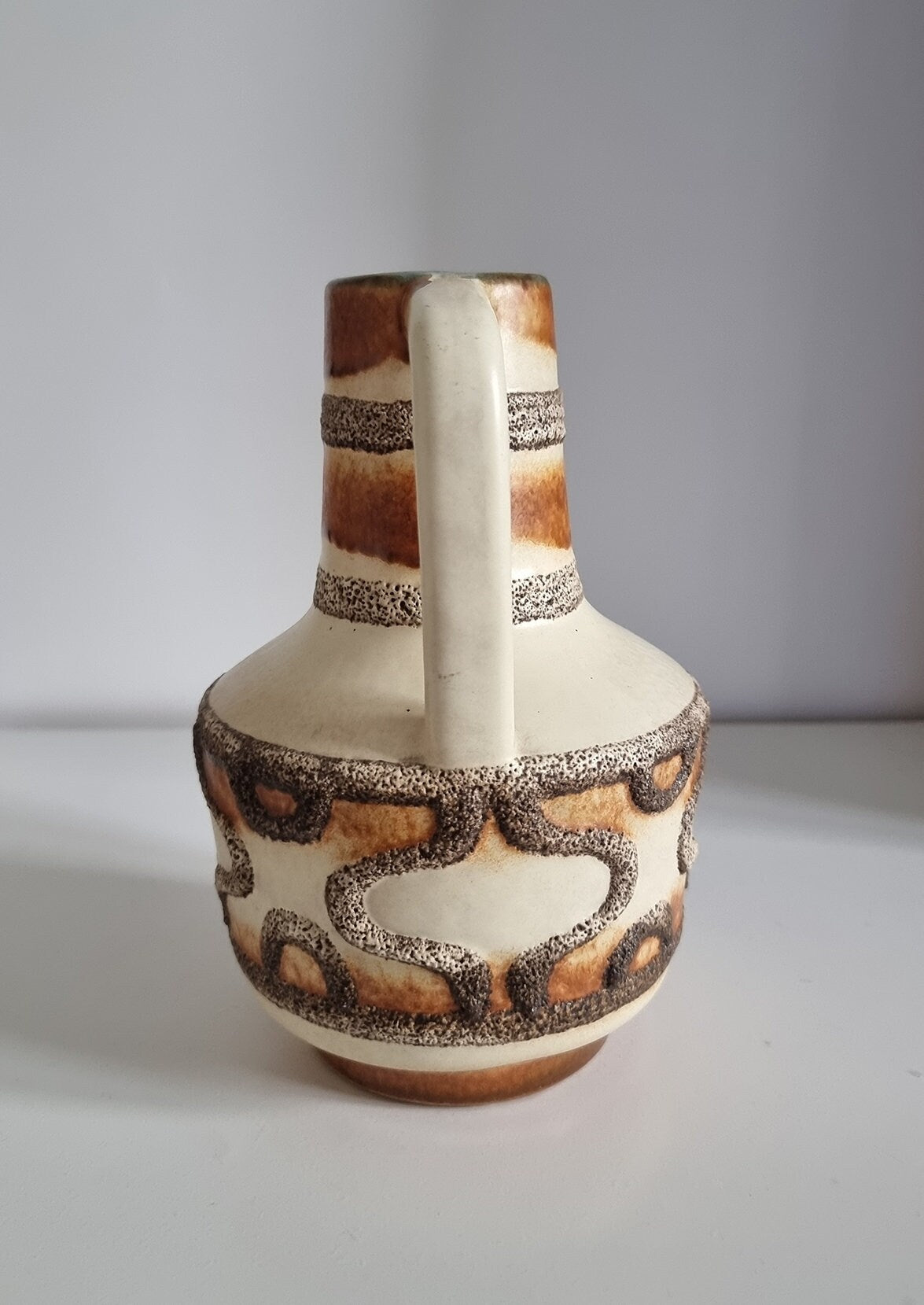 Mid-Century Modern VEB Haldensleben Ceramic Fat Lava Vase