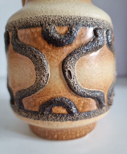 Mid-Century Modern VEB Haldensleben Ceramic Fat Lava Vase