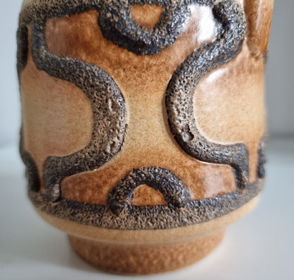 Mid-Century Modern VEB Haldensleben Ceramic Fat Lava Vase