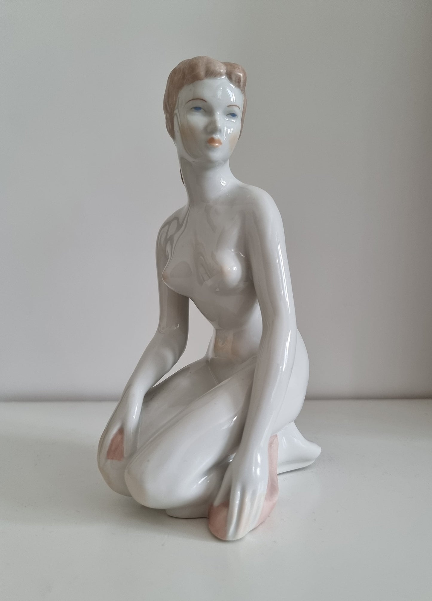 Vintage Aquincum Hungarian Porcelain Nude Woman Figurine