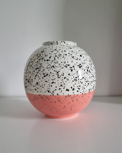 Lovely Retro Speckled Ceramic Vase