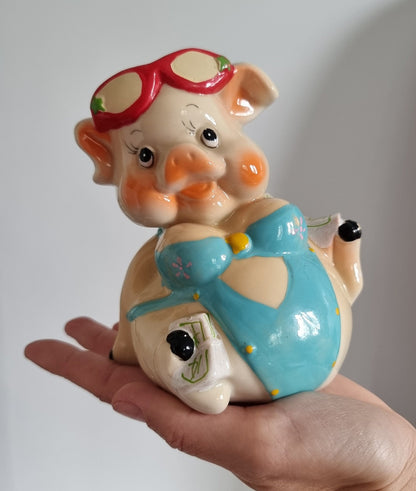 Retro Kitsch Ceramic Piggy Bank/Money Box