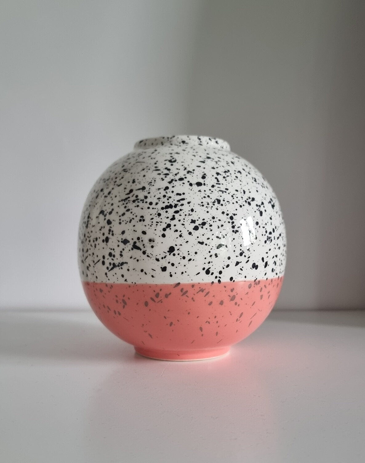 Lovely Retro Speckled Ceramic Vase