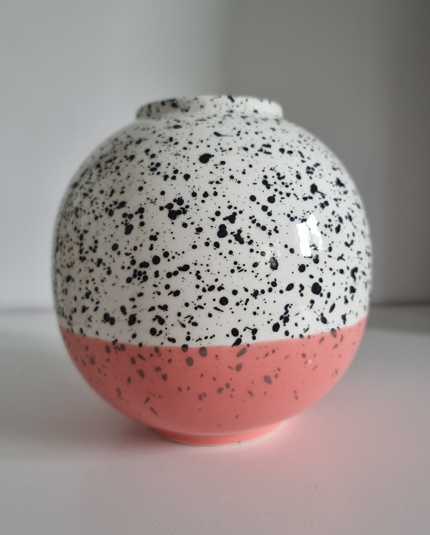 Lovely Retro Speckled Ceramic Vase