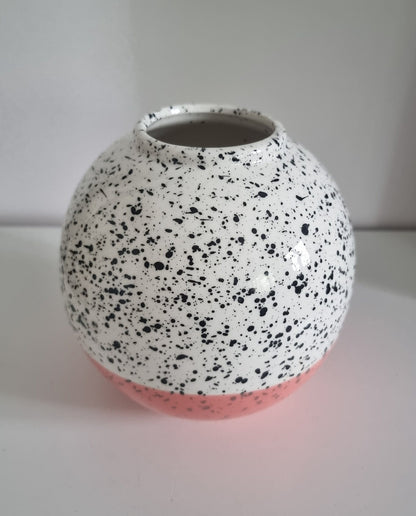 Lovely Retro Speckled Ceramic Vase