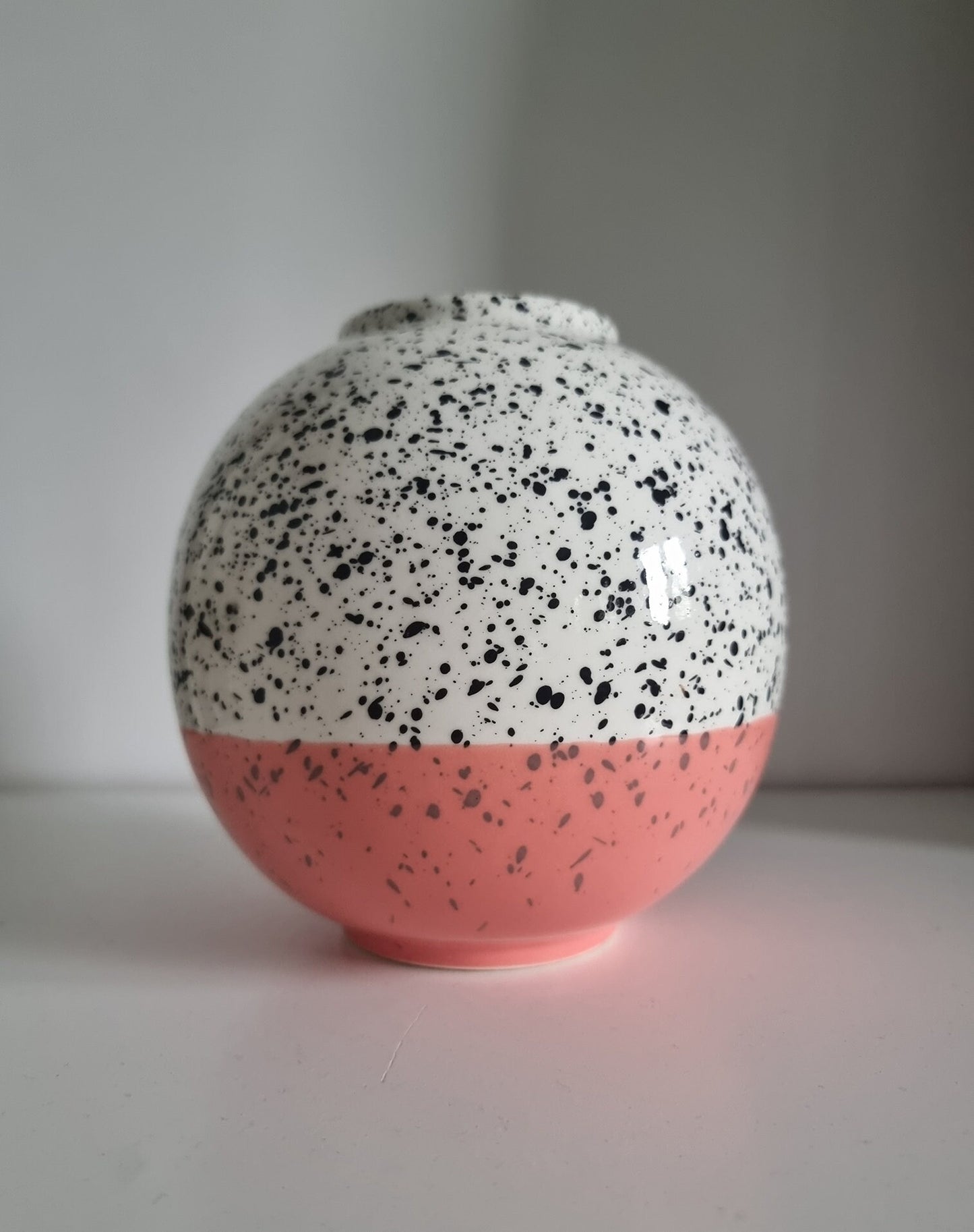 Lovely Retro Speckled Ceramic Vase