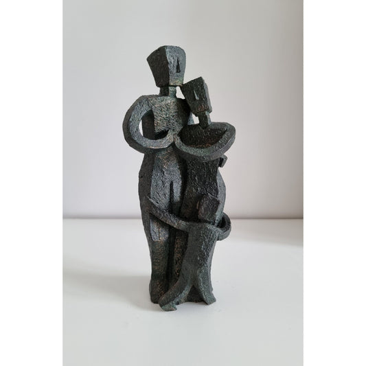 Vintage CWSL Friendship Cubist Art Sculpture Figurine - The Three Of Us