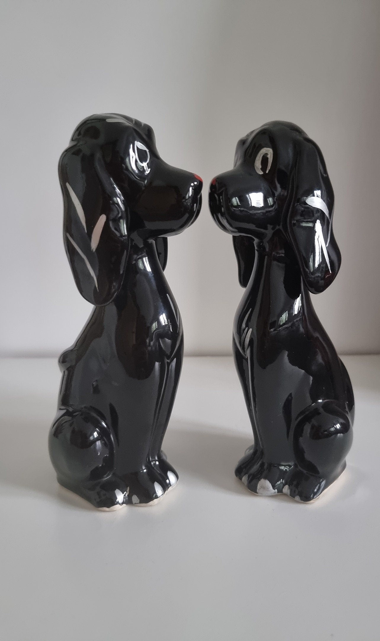 Pair Of Mid-Century Retro Dog Figurines