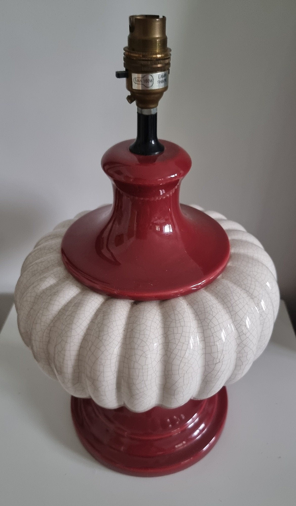 Large Vintage Ceramic Table Lamp Base