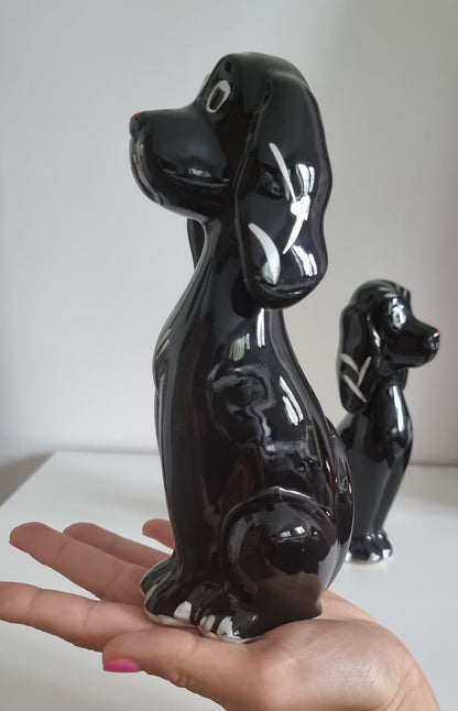 Pair Of Mid-Century Retro Dog Figurines