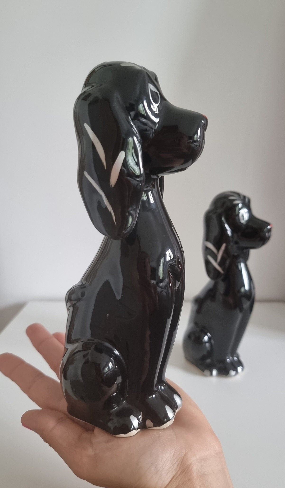 Pair Of Mid-Century Retro Dog Figurines