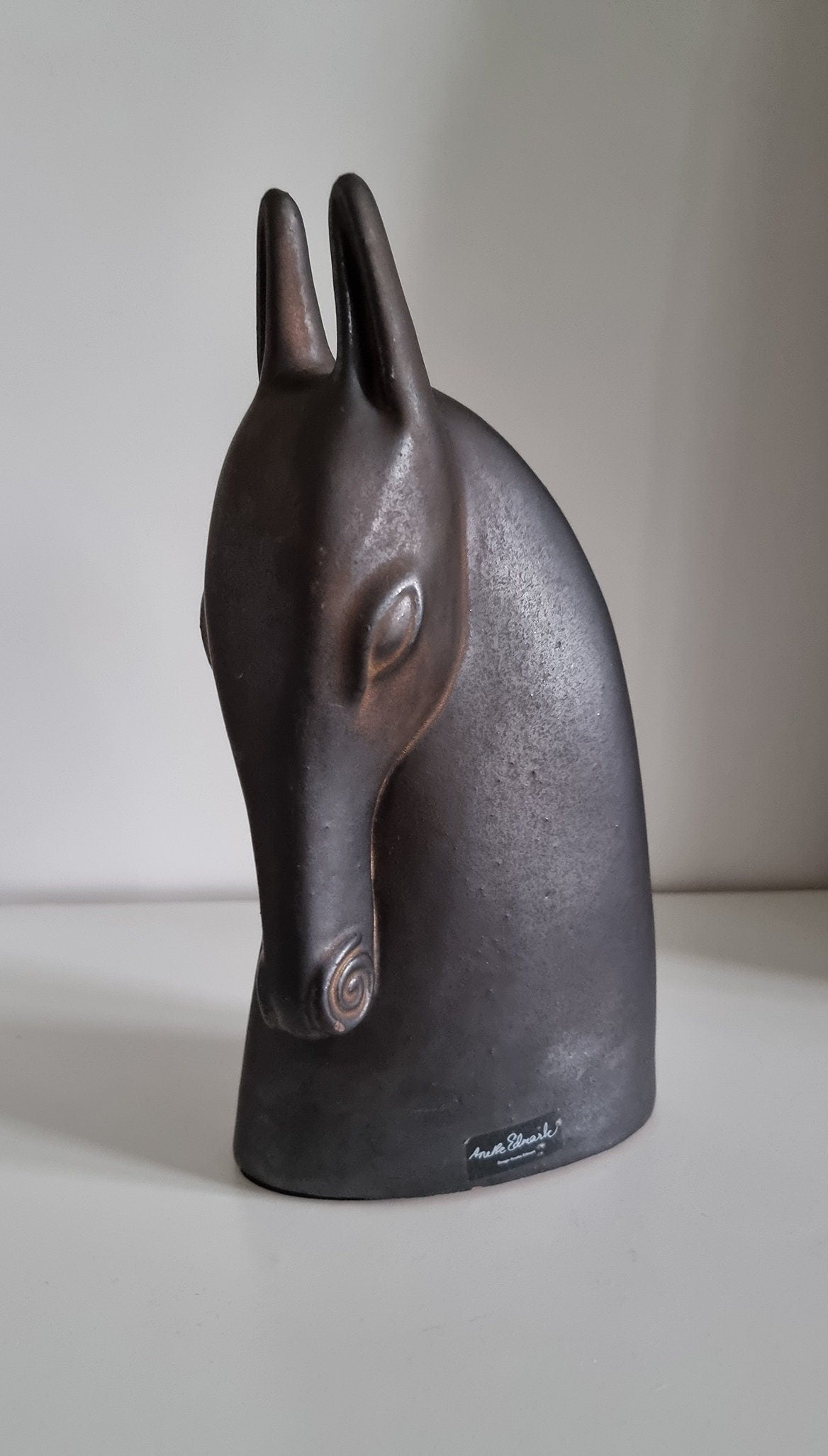 90's Vintage Ikea 'BRODD' Horse Head Sculpture Designed By ANETTE EDMARK