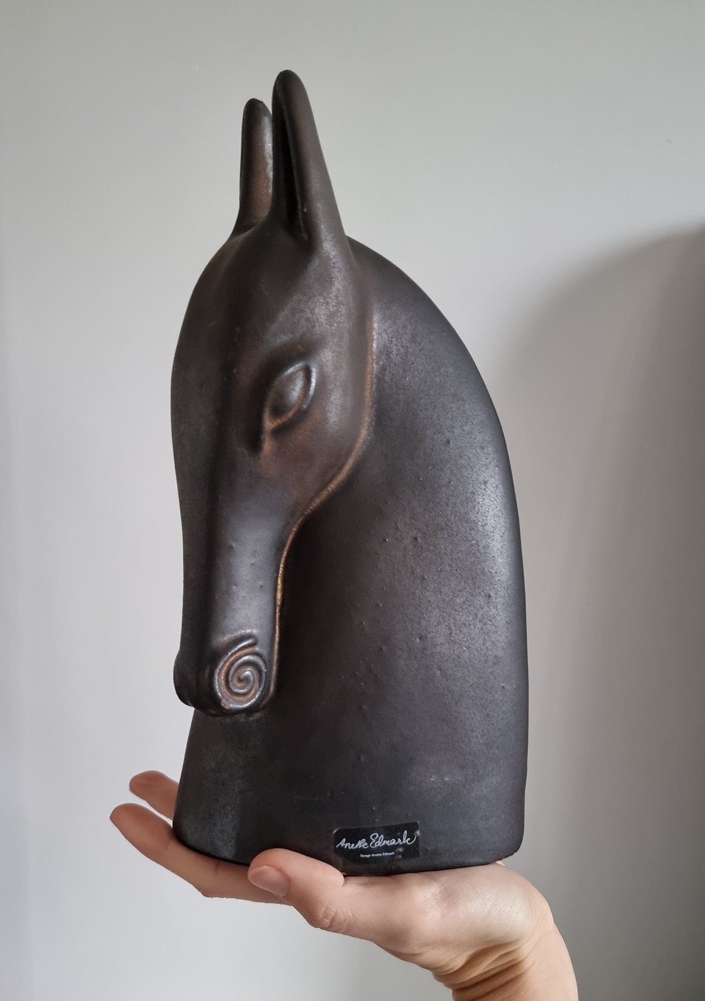 90's Vintage Ikea 'BRODD' Horse Head Sculpture Designed By ANETTE EDMARK