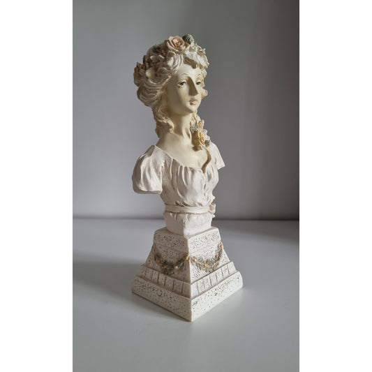 Vintage Young Girl Bust Figurine Statue