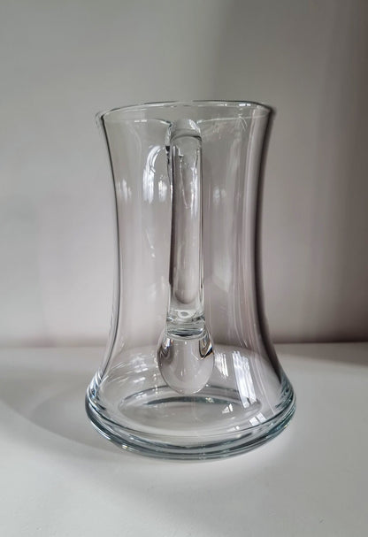 Large & Heavy Vintage Ice Lip Glass Jug/Pitcher