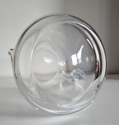 Large & Heavy Vintage Ice Lip Glass Jug/Pitcher