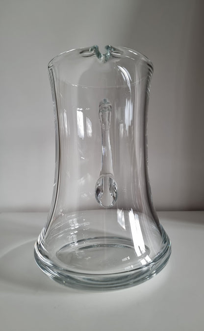 Large & Heavy Vintage Ice Lip Glass Jug/Pitcher