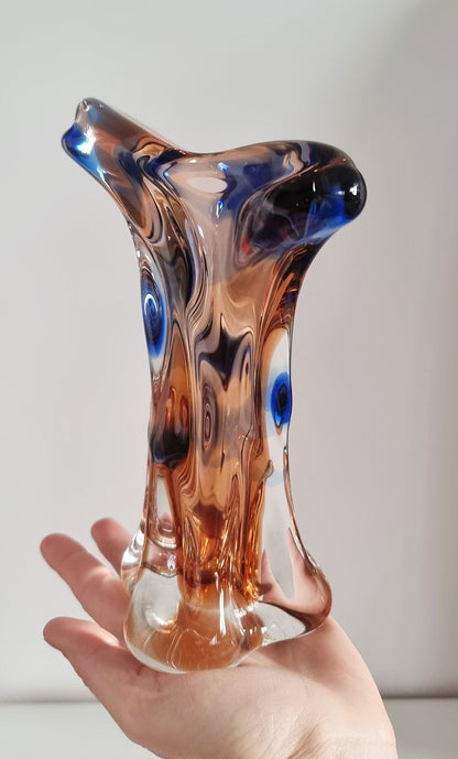 Mid-Century Mstisov 'Niagara' Art Glass Vase Designed By Karel Zemek